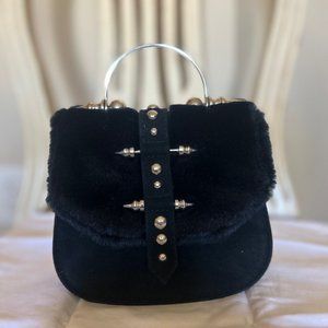 Okhtein Mini Custom Faux Fur Crossbody/Top Handle Bag